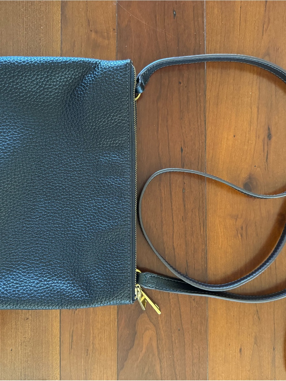 Fossil Black Pebbled Leather Shoulder or Crossbody Bag